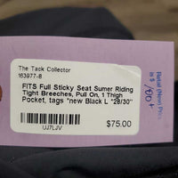 Full Sticky Seat Sumer Riding Tight Breeches, Pull On, 1 Thigh Pocket, tags *new
