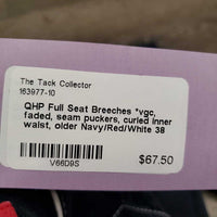 Full Seat Breeches *vgc, faded, seam puckers, curled inner waist, older
