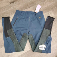 Full Seat Breeches, Pull On *fair, hairy, faded?, dry?stiff legs & seat, seams: rubs & frays, snags, sm holes, undone seams