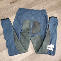 Full Seat Breeches, Pull On *fair, hairy, faded?, dry?stiff legs & seat, seams: rubs & frays, snags, sm holes, undone seams