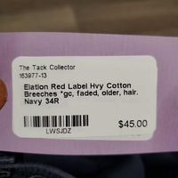 Hvy Cotton Breeches *gc, faded, older, hair.
