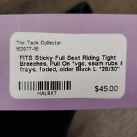 Sticky Full Seat Riding Tight Breeches, Pull On *vgc, seam rubs & frays, faded, older