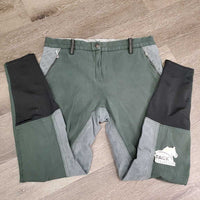 Full Seat Breeches *gc, older?, pills, dents/puckers, faded, seam puckers, torn tag, seat/legs rubs & pills
