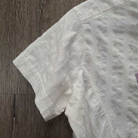 SS Show Shirt, 1x Button Collar *gc, pit stains, puckers