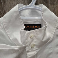SS Show Shirt, 1x Button Collar *gc, pit stains, puckers
