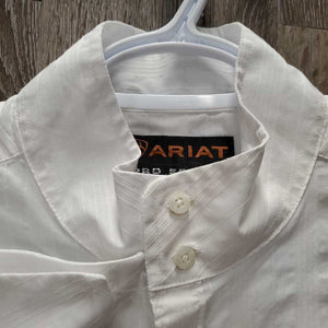 SS Show Shirt, 1x Button Collar *gc, pit stains, puckers