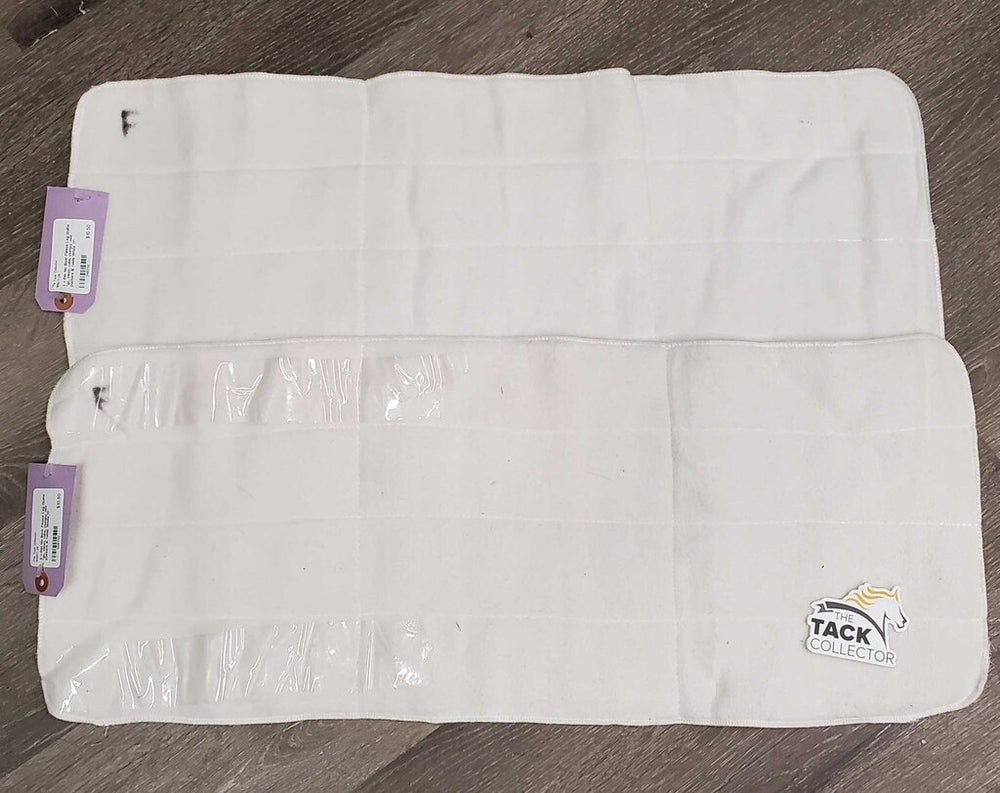 2 v.thin No Bow Fleece Leg Quilts *gc, clean, rubs, clumpy, mnr puckers & folds