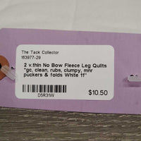 2 v.thin No Bow Fleece Leg Quilts *gc, clean, rubs, clumpy, mnr puckers & folds
