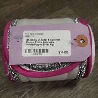 2 Satin & Sparkles Fleece Polos, bag *new