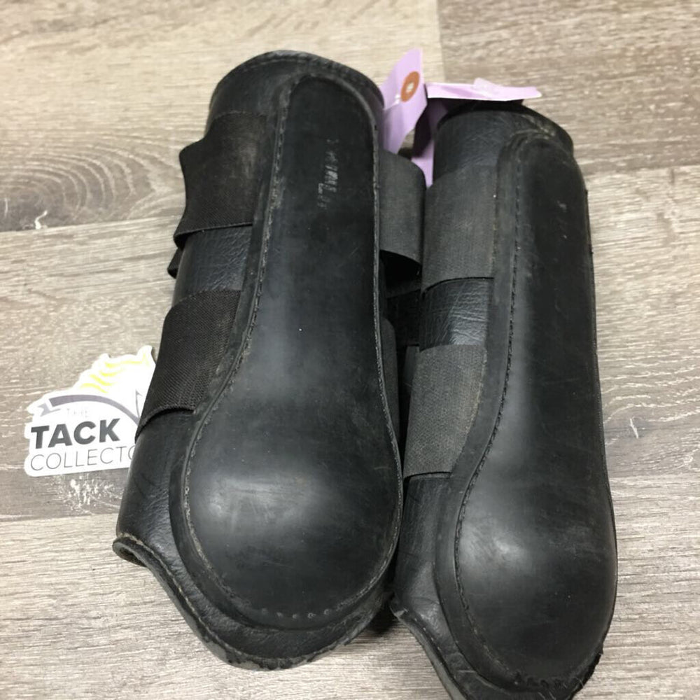 Closed Neoprene & Leather Hind Boots, velcro *vgc, clean, scuffs, cracking lining, mnr dirty & peeling seams, older