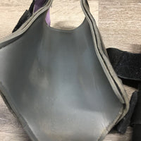 Closed Neoprene & Leather Hind Boots, velcro *vgc, clean, scuffs, cracking lining, mnr dirty & peeling seams, older