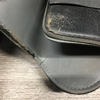 Closed Neoprene & Leather Hind Boots, velcro *vgc, clean, scuffs, cracking lining, mnr dirty & peeling seams, older