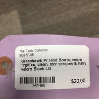 Pr Hind Boots, velcro *vgc/xc, clean, mnr scrapes & hairy velcro
