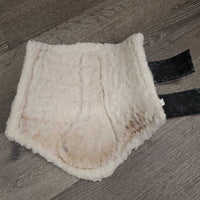 Closed Fleece Lined Boots, velcro *gc/fair, clean, hairy, rubs, holey, missing logo, hairy & weak velcro