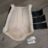 Pr Fleece Lined Closed Hind Boots, velcro *gc, clean, stains, clumpy, mnr pilly edges, rubs