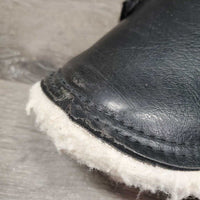 Pr Fleece Lined Closed Hind Boots, velcro *gc, clean, stains, clumpy, mnr pilly edges, rubs

