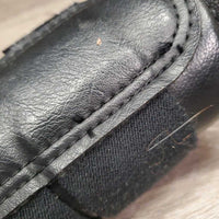 Pr Fleece Lined Closed Hind Boots, velcro *gc, clean, stains, clumpy, mnr pilly edges, rubs