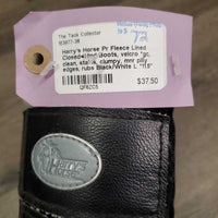 Pr Fleece Lined Closed Hind Boots, velcro *gc, clean, stains, clumpy, mnr pilly edges, rubs
