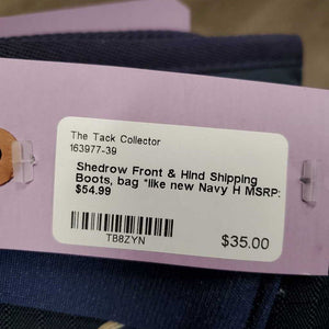 Front & Hind Shipping Boots, bag *like new