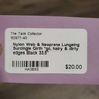 Nylon Web & Neoprene Lungeing Surcingle Girth *gc, hairy & dirty edges