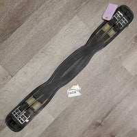 Nylon Web & Neoprene Dressage - Short Girth, 2x els *gc, clean, dirty & hairy seams, creases, faded, rubs
