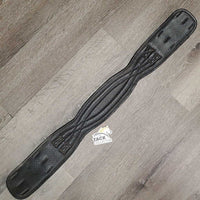 Nylon Web & Neoprene Dressage - Short Girth, 2x els *gc, clean, dirty & hairy seams, creases, faded, rubs
