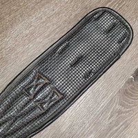 Nylon Web & Neoprene Dressage - Short Girth, 2x els *gc, clean, dirty & hairy seams, creases, faded, rubs
