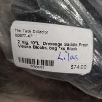 2 Xlg, 10"L Dressage Saddle Front Velcro Blocks, bag *xc