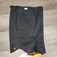 Microsuede Synthetic Half Chaps *gc/fair, rubs, dirt?discolored, peeling, cracks, stretched els, older

