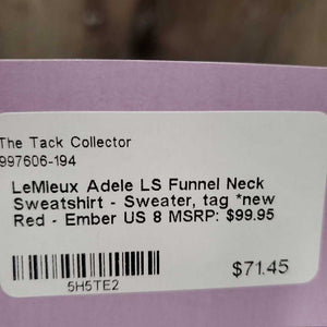 LS Funnel Neck Sweatshirt - Sweater, tag *new