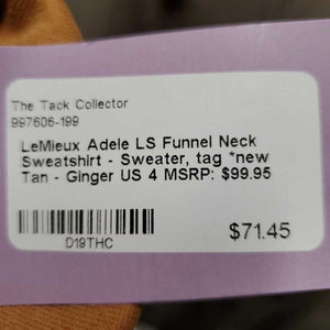 LS Funnel Neck Sweatshirt - Sweater, tag *new