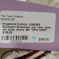 JUNIORS Euroseat Breeches, tag *new, older, sm stain
