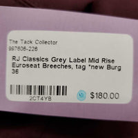 Mid Rise Euroseat Breeches, tag *new
