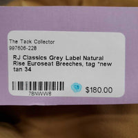 Natural Rise Euroseat Breeches, tag *new
