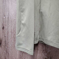 LS Polo Shirt, 1/4 Zip Up, Mesh Sleeves, tag *new
