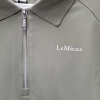 LS Polo Shirt, 1/4 Zip Up, Mesh Sleeves, tag *new
