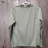 LS Polo Shirt, 1/4 Zip Up, Mesh Sleeves, tag *new
