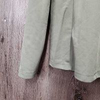 LS Polo Shirt, 1/4 Zip Up, Mesh Sleeves, tag *new