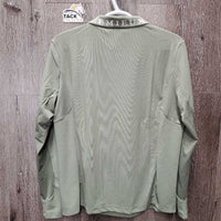 LS Polo Shirt, 1/4 Zip Up, Mesh Sleeves, tag *new