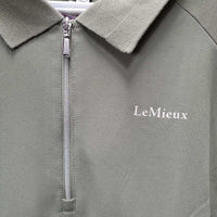 LS Polo Shirt, 1/4 Zip Up, Mesh Sleeves, tag *new