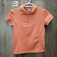 JUNIORS Young Rider Polo Shirt, 1/4 Zip Up, tag *new
