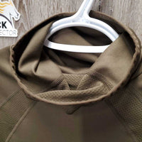 High Neck Long Sleeve "Base Layer" Shirt, 1/4 Zip Up, Mesh Sleeves, tag *new
