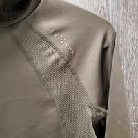 High Neck Long Sleeve "Base Layer" Shirt, 1/4 Zip Up, Mesh Sleeves, tag *new