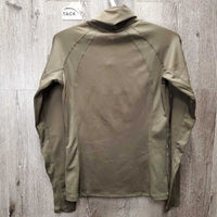 High Neck Long Sleeve "Base Layer" Shirt, 1/4 Zip Up, Mesh Sleeves, tag *new