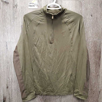 LS "Base Layer" Shirt, 1/4 Zip Up, Mesh Sleeves, tag *new