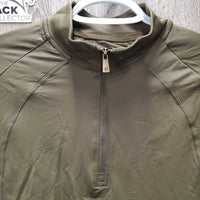 LS "Base Layer" Shirt, 1/4 Zip Up, Mesh Sleeves, tag *new