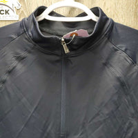 LS "Base Layer" Shirt, 1/4 Zip Up, Mesh Sleeves, tag *new
