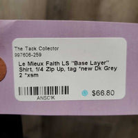 LS "Base Layer" Shirt, 1/4 Zip Up, tag *new