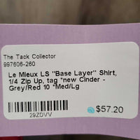 LS "Base Layer" Shirt, 1/4 Zip Up, tag *new

