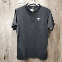 SS Shirt, 1/2 Zip Up, Mesh Sides, tag *new